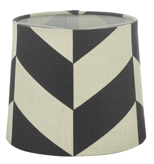 Oriva Herringbone Lampskärm Svart/Vit 20cm at lavanille