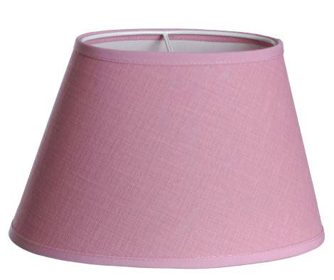 Oriva Lampskärm Oval Linne 22cm Rosa at lavanille