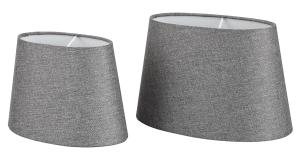 Oriva Lampskärm Oval Linne 28cm Grå