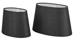 Oriva Lampskärm Oval Linne Svart 22cm