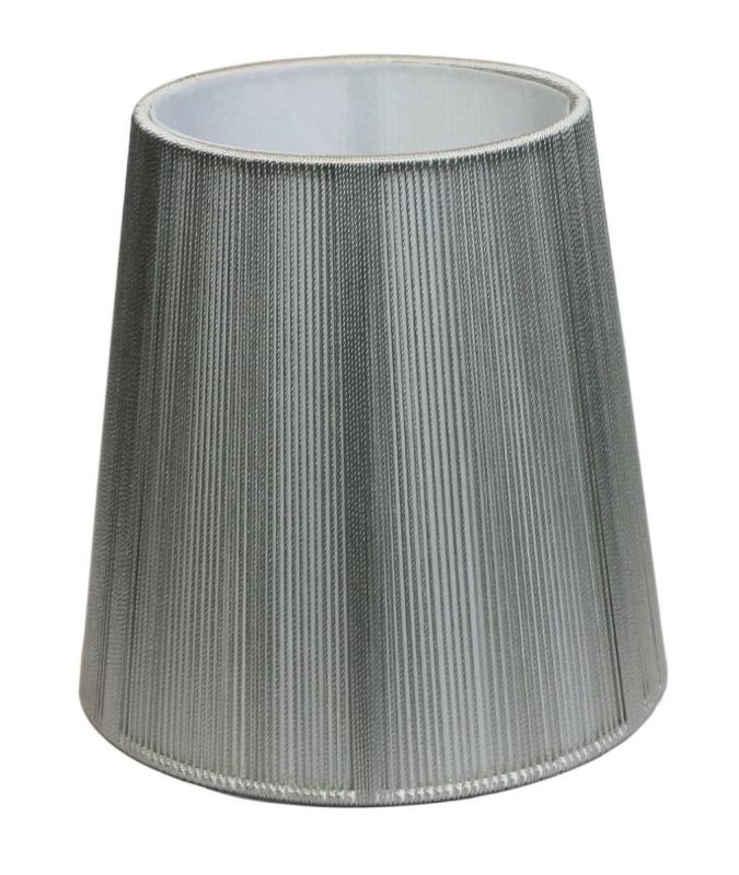 Oriva Lampskärm Rund Snöre 17cm Silver at lavanille