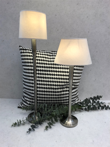 Oriva Lampskärm Sammet 16cm Vit