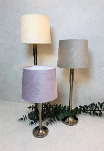 Oriva Lampskärm Sammet 20cm Paisley Rosa