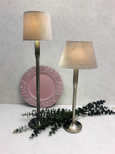 Oriva Lampskärm Sammet 16cm Paisley Grå