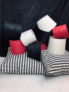 Oriva Lampskärm Sammet Paisley 16cm Svart