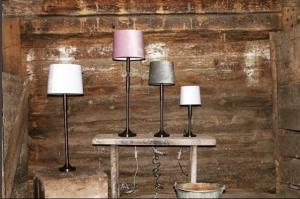 Oriva Lampskärm Sammet 25 cm Rosa