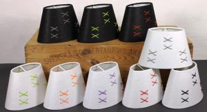 Oriva Lampskärm X Oval 22cm Svart/Orange