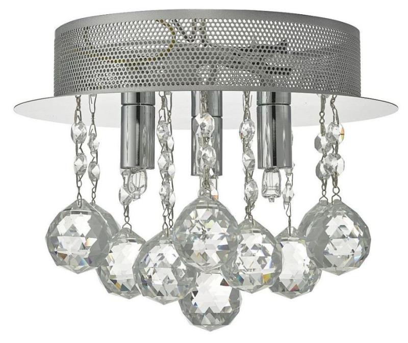 Oriva Plafond Kristall Krom/Klar 25cm at lavanille