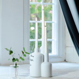 Orrefors Jernverk Flaska Ljusstake Vit