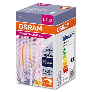 Osram LED-Lampa Classic A Filament E27 Klar Dimbar 6,5W(40W)