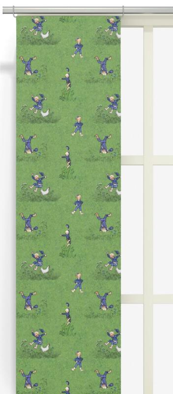 Panelgardin Arvidssons Textil Emils Glädjeskutt Grön 2-Pack at lavanille