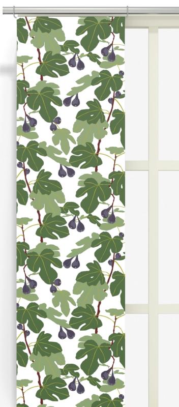 Panelgardin Arvidssons Textil Fikonträd Grön 43x240cm 2-Pack at lavanille