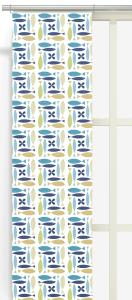 Panelgardin Arvidssons Textil Fina Fisken Turkos 43x240cm 2-Pack