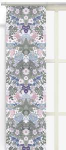 Panelgardin Arvidssons Textil Fjärilsblom Turkos/Rosa 43x240cm 2-Pack