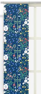 Panelgardin Arvidssons Textil Midsommardans Blå 43x240cm 2-Pack