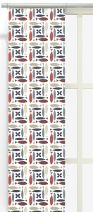 Panelgardin Blå/Röd Arvidssons Textil Fina Fisken 2-Pack