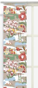 Panelgardin Orange/Beige Arvidssons Textil Landet Bubblar 2-Pack