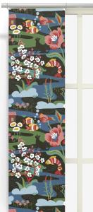 Panelgardin Svart/Multi Arvidssons Textil Landet Bubblar 2-Pack