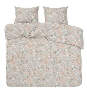Blommigt Påslakanset Hage Persika Dubbeltäcke 220x210cm Redlunds