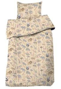 Påslakanset Spjälsäng Abc Gul 100x130cm Redlunds