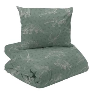 Påslakanset Barn Dino Grön 150x210cm Redlunds