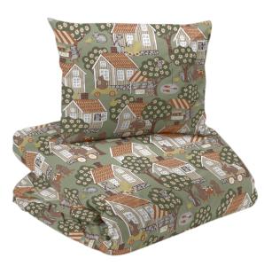 Påslakanset Barn Redlunds Åsgränd Grön 150x210cm