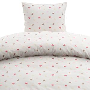 Påslakanset Barn Hjärtrud Beige 150x210cm Borganäs of Sweden