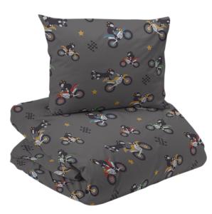 Påslakanset Barn Bikes Mörkgrå 150x210cm Redlunds