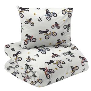 Påslakanset Barn Bikes Vit 150x210cm Redlunds