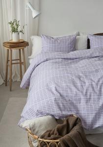 Påslakanset Rutigt Blå Borganäs Of Sweden Rumba 150x210cm