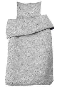 Blommigt Påslakanset Fridolina Grå 150x210cm Redlunds