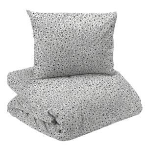 Blommigt Påslakanset Fridolina Grå 150x210cm Redlunds