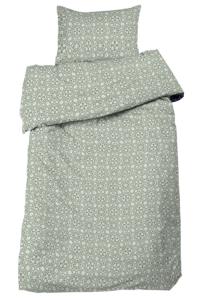 Blommigt Påslakanset Malva Ljusgrön 150x210cm Redlunds