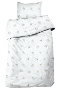 Påslakanset Blommigt Redlunds Molly Vit/Persika 150x210cm