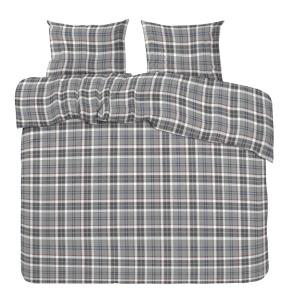 Påslakanset Flanell Dubbeltäcke Trysil Grå 220x210cm Redlunds