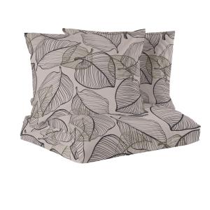 Påslakanset Dubbeltäcke Hugo Linnebeige/Grön 220x210cm Redlunds