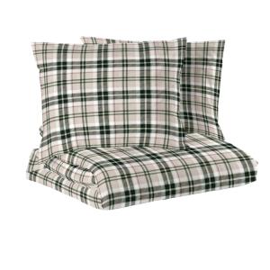 Påslakanset Flanell Dubbeltäcke Trysil Grön 220x210cm Redlunds