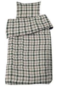 Påslakanset Flanell Rutigt Trysil Grön 150x210cm Redlunds