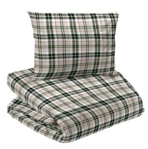 Påslakanset Flanell Rutigt Trysil Grön 150x210cm Redlunds