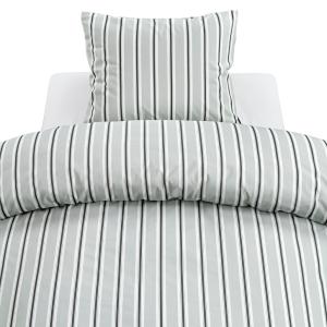 Påslakanset Randigt Sunnan Grön 150x210cm Borganäs Of Sweden