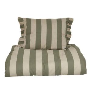 Påslakanset Randigt Tove Grön 150x210cm Fondaco