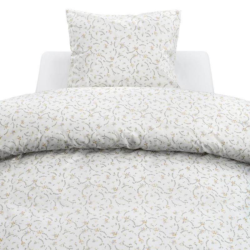 Påslakanset Blommigt Gul Vilja 150x210cm Borganäs Of Sweden at lavanille