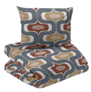 Påslakanset Ludvig Rost/Blå 150x210cm Redlunds