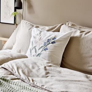 Påslakanset Randigt Malte Beige 150x210cm Redlunds