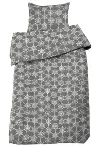 Påslakanset Redlunds Snöflingor Grå 150x210cm