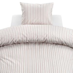 Påslakanset Randigt Mirjam Rosa 150x210cm Borganäs Of Sweden