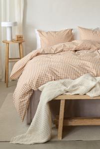 Påslakanset Rutigt Gul Borganäs of Sweden Märta 150x210cm