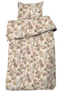 Satin Påslakanset Palermo Vinröd/Offwhite 150x210cm Redlunds