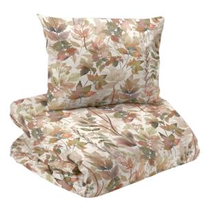 Satin Påslakanset Palermo Vinröd/Offwhite 150x210cm Redlunds