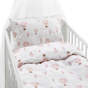 Påslakanset Spjälsäng Borganäs of Sweden Ballong Rosa 100x130cm